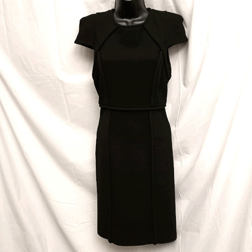 NWOT TIBI Black Wool Dress with Cap Sleeves
